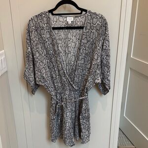 Evereve Peyton Jensen, Snakeskin print Print Wrap romper